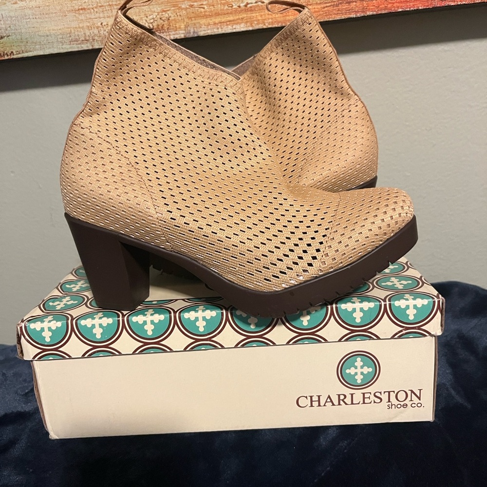 Charleston Shoe Co. Torino Boot -Tan Mesh